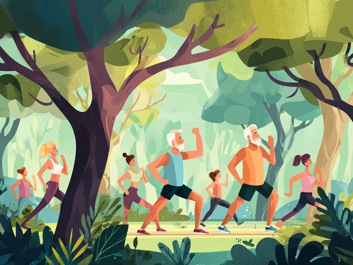 Grup divers de persoane practicând yoga și meditație